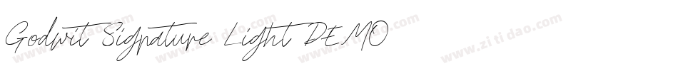 Godwit Signature Light DEMO字体转换